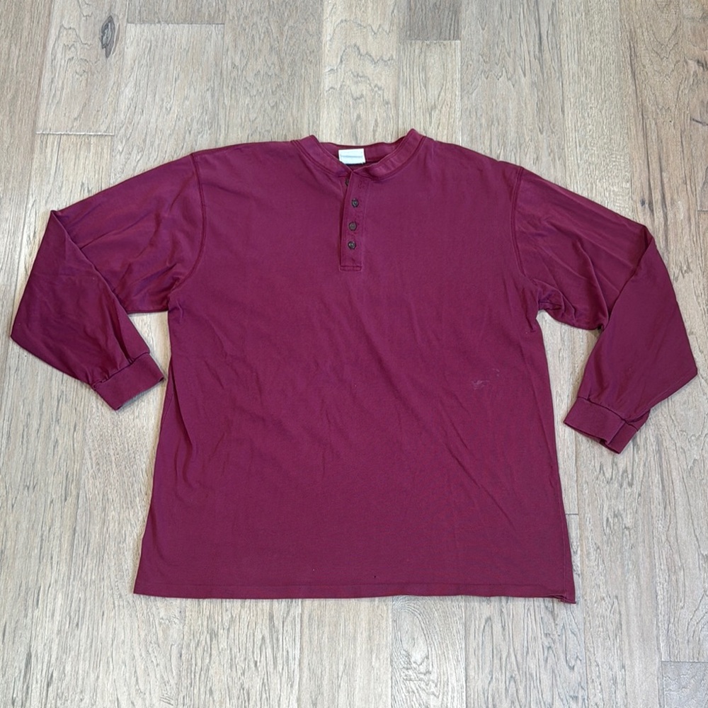 Vintage L.L. Bean Maroon Long Sleeve Tee Classic Comfort Size XL
